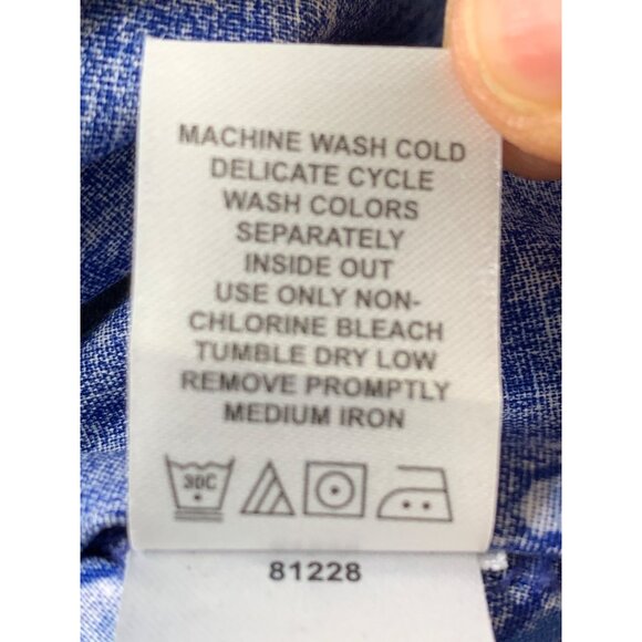 Dreams & Co Floral Blue Tank Style Lounge Home Dress 3X RZ10412 New Cotton - Picture 5 of 9